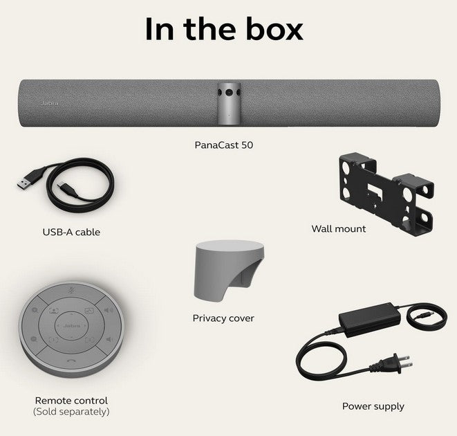 Jabra PanaCast 50  Video Bar System - video conferencing kit UNSPSC 43191500