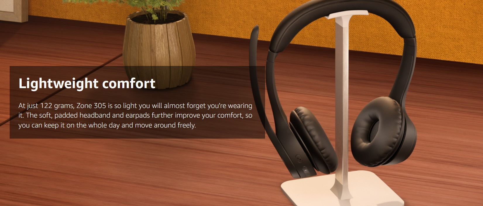 Logitech Zone 305 for Business, Wireless Bluetooth Headset with Microphone, for Microsoft Teams, Compatible with Windows, Mac, Chrome, Linux, iOS, iPadOS, Android