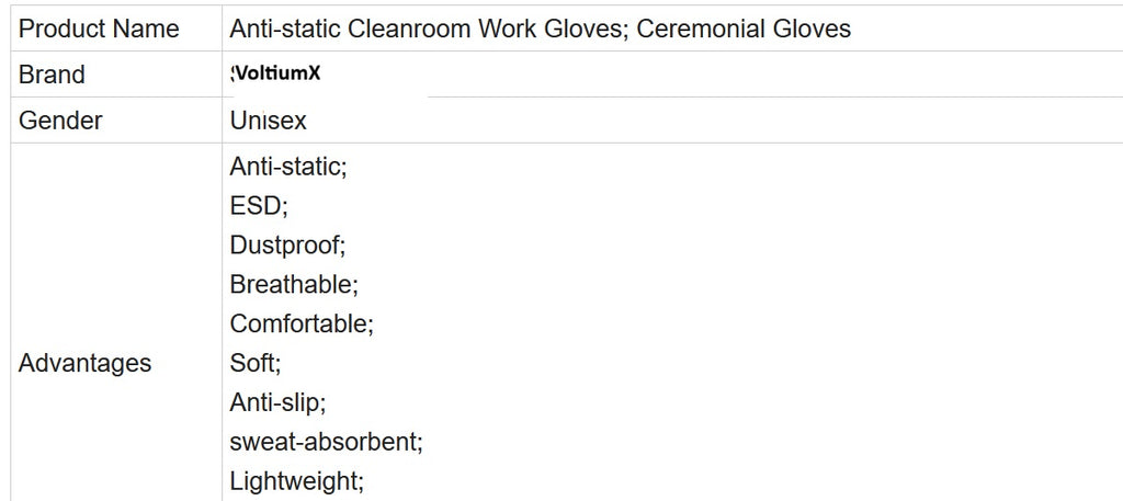Lady White Anti-Slip Sterile Safety Gloves – Non-Static B2B Manufacturing Supply