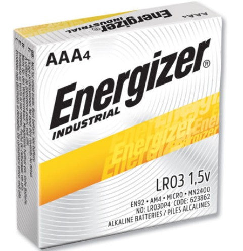 ENERGIZER AAA-4 INDUSTRIAL BATTERY (𝐂𝐀𝐒𝐄 𝐎𝐅 𝟔) [EXP: 2034] SOLD BY INNER CASE