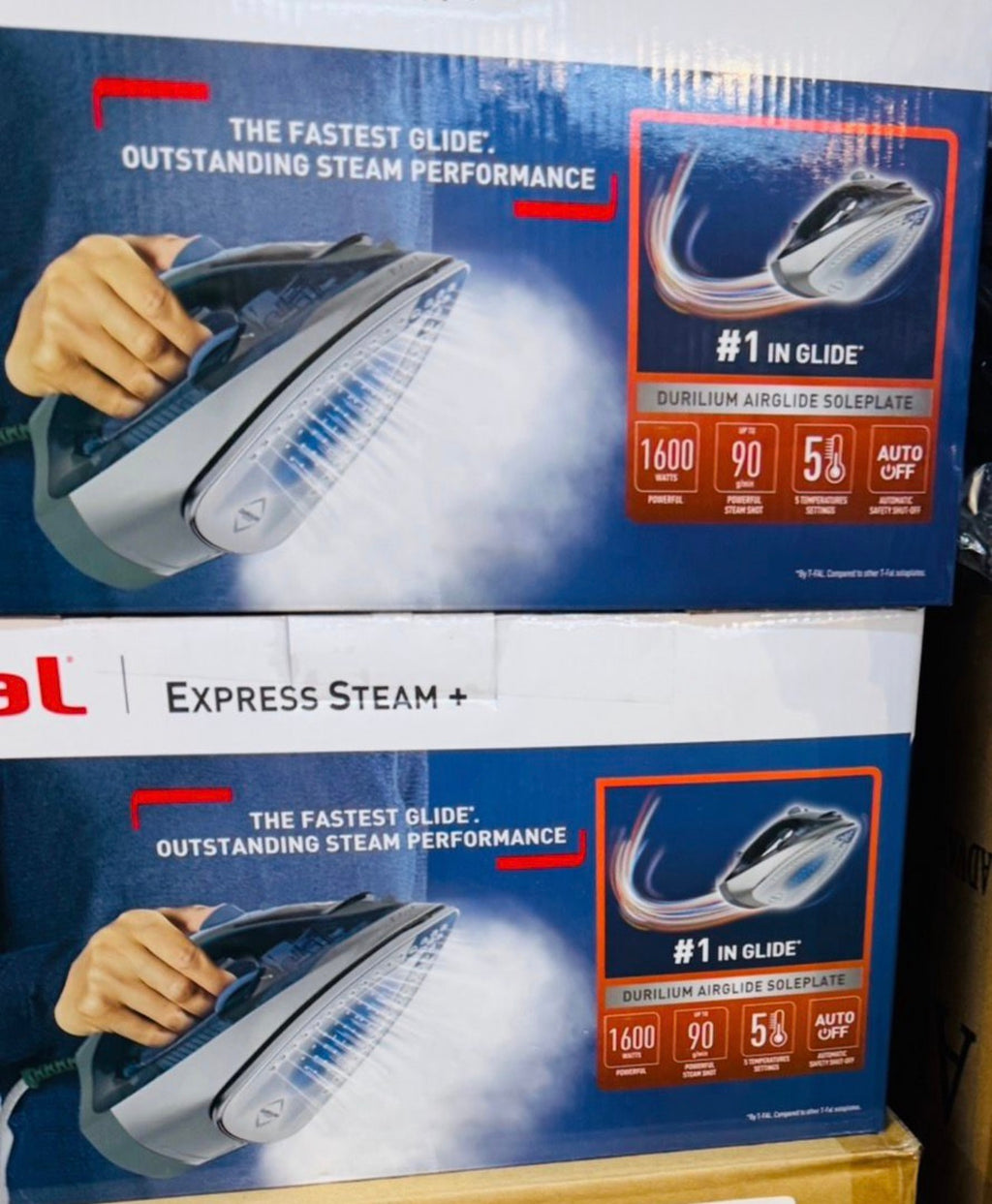 Brand New 10 unitsT-Fal Express Steam Garment Iron, Blue, Fast results, Powerful Steam Boost, 5 settings, Safety Auto-off