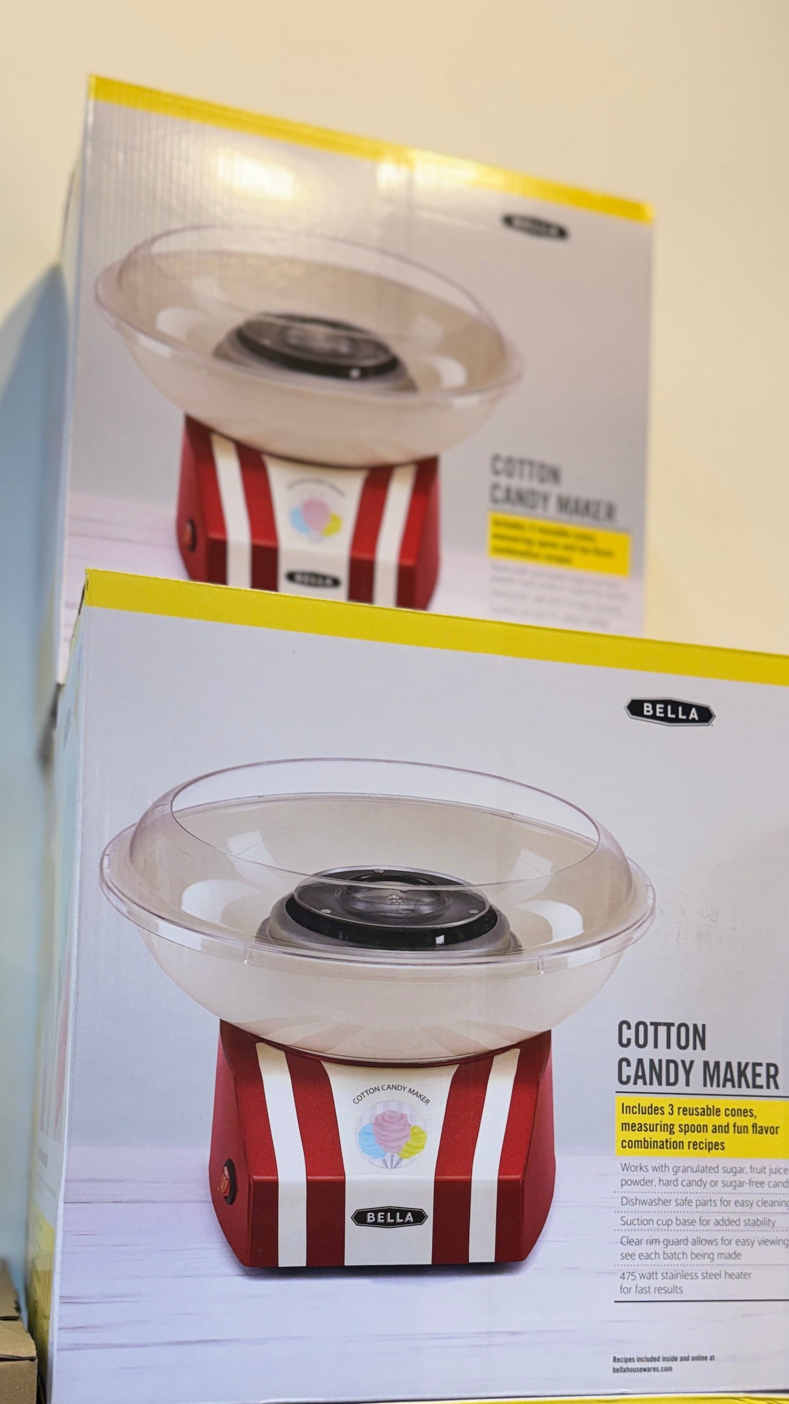 Bella 13572 Cotton Candy Maker, Red and White