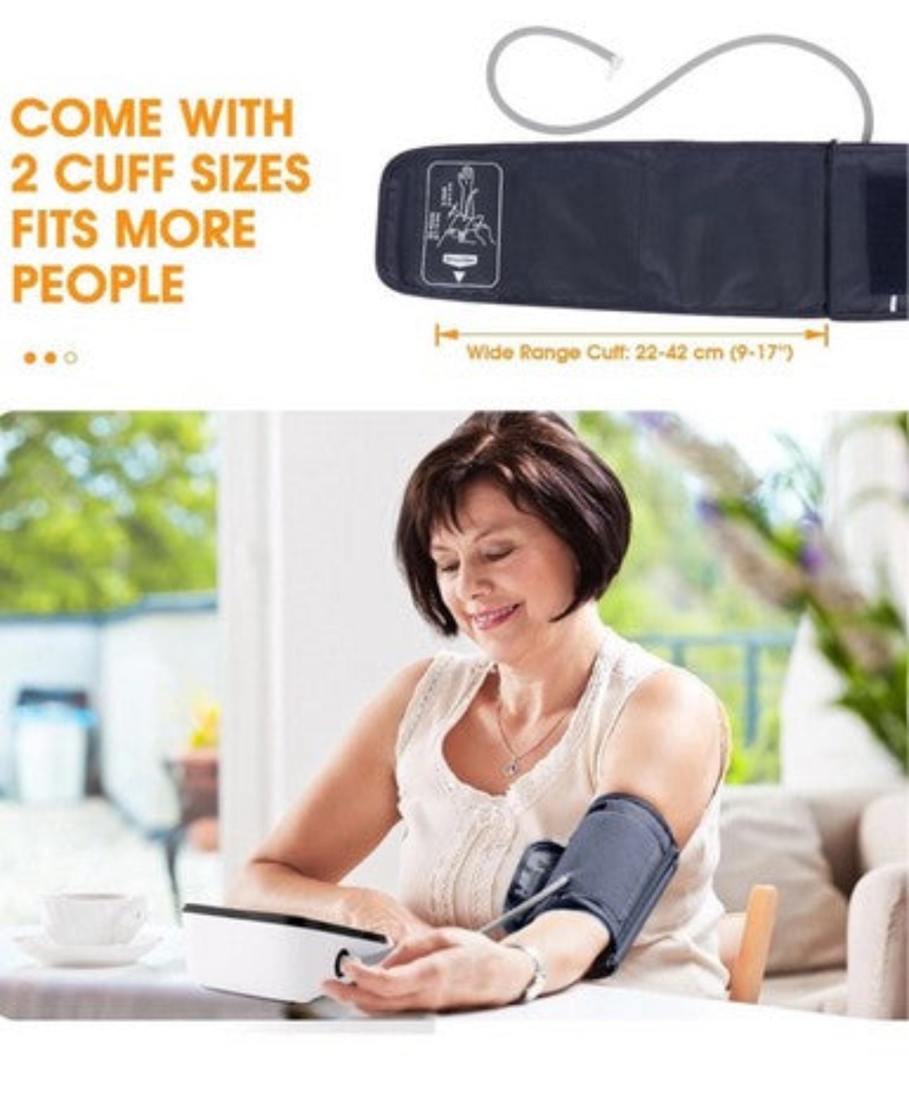 ARM-TYPE Electronic Blood Pressure Monitor Machine for Home Use, Automatic Digital BP cuff with Large LCD Display, 2x99 Memory, Adjustable Upper Arm Cuff 22-44cm (Black)
Amazon's Choice