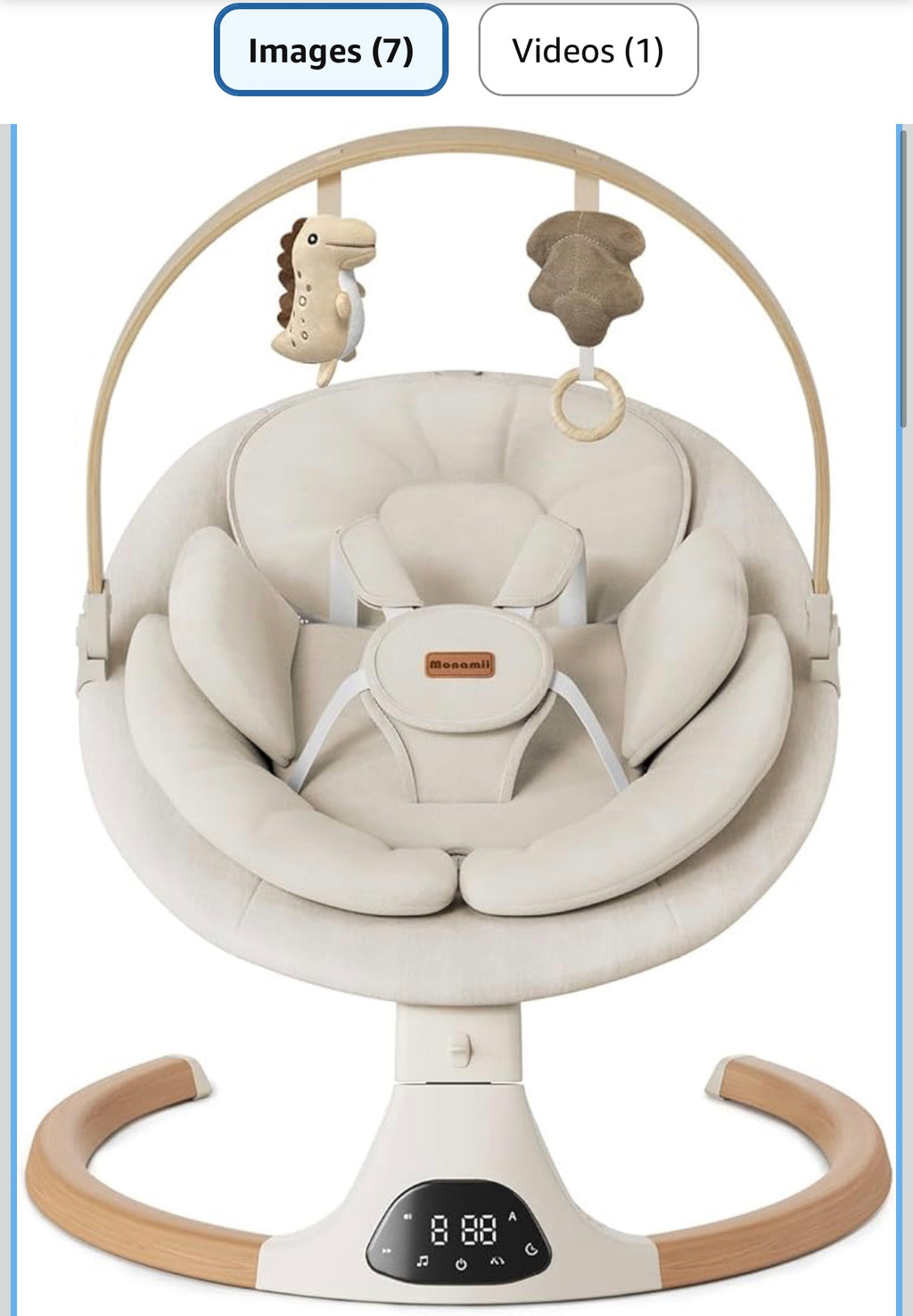 Baby Swings for Infants, Monamii Baby Swing, Bluetooth