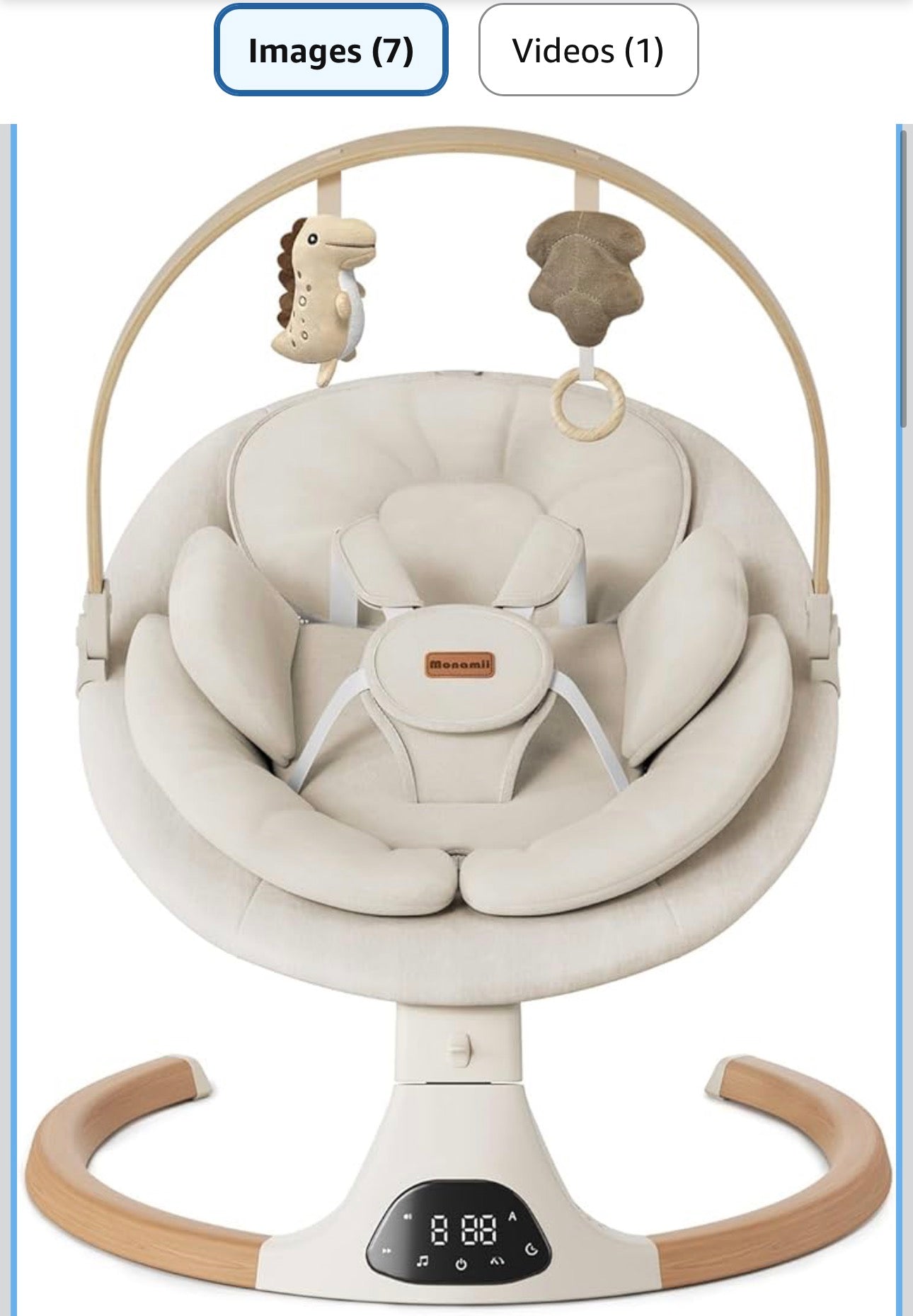 Baby Swings for Infants, Monamii Baby Swing, Bluetooth