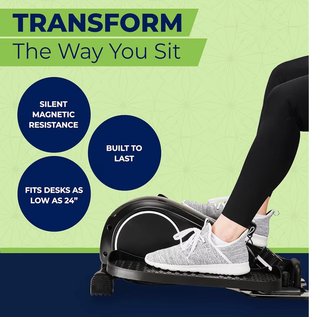 DeskCycle Under Desk Elliptical Machine - Compact Mini Elliptical Cardio Machine - Desk Cycle Pedal Exerciser - Exercise Equipment for Home $95/25 units