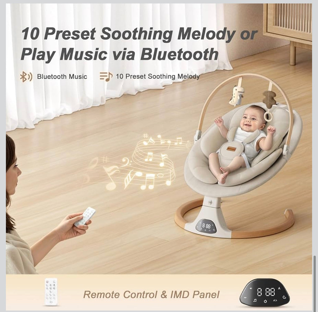Baby Swings for Infants, Monamii Baby Swing, Bluetooth