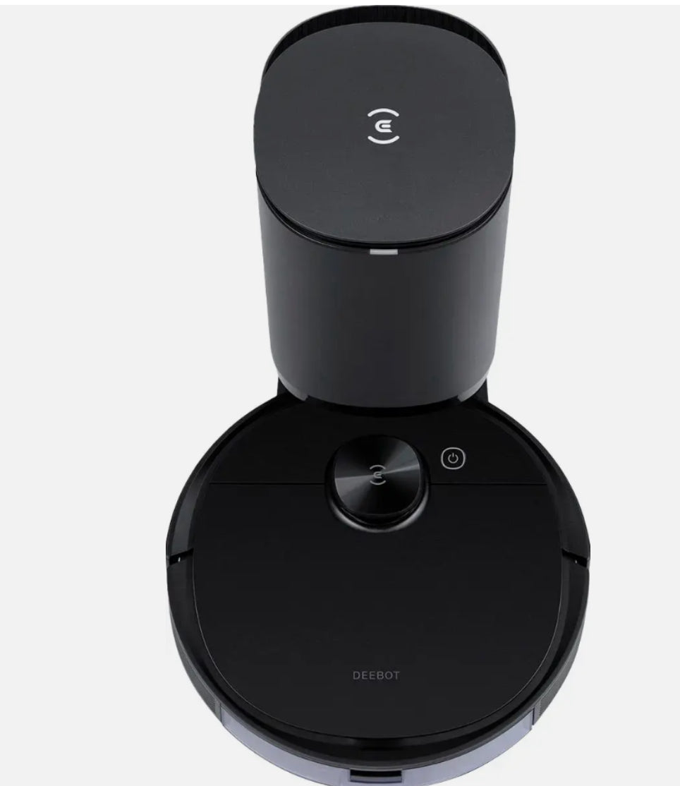 This box contains the ECOVACS DEEBOT 10+, an all-in-one robot vacuum and mop designed for automated home cleaning.