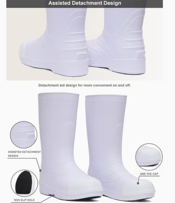 Anti-Slip Sanitary Safety Boots – Anti-Smash, Warm Industrial Kitchen Shoes | 5★ Rated by B2B Buyers, MOQ 1000+