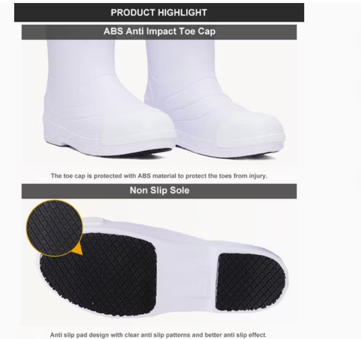 Anti-Slip Sanitary Safety Boots – Anti-Smash, Warm Industrial Kitchen Shoes | 5★ Rated by B2B Buyers, MOQ 1000+