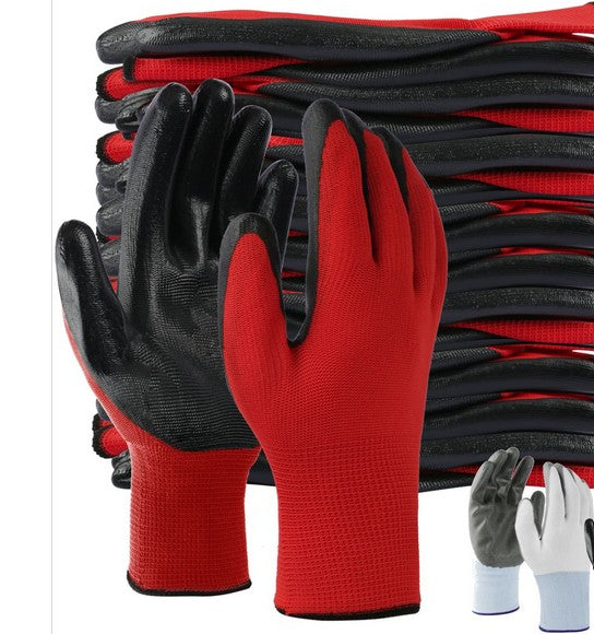 Durable Nitrile Coated Polyester Work Gloves – Heavy-Duty Grip, Machinery Safety, B2B Industrial Gloves | VoltiumX Breathable PU Coated