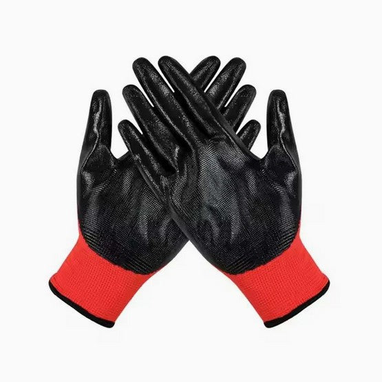 Durable Nitrile Coated Polyester Work Gloves – Heavy-Duty Grip, Machinery Safety, B2B Industrial Gloves | VoltiumX Breathable PU Coated