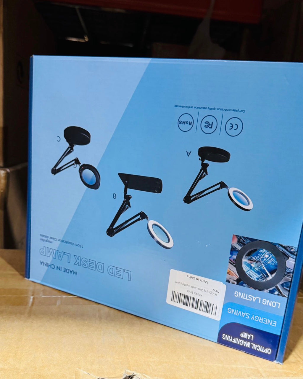 10X Lighted Magnifying Glass - 3 Colors & 10 Brightness Clip On Desk Lamp with Clamp Light - 1000 Lumen Hands Free Magnifier