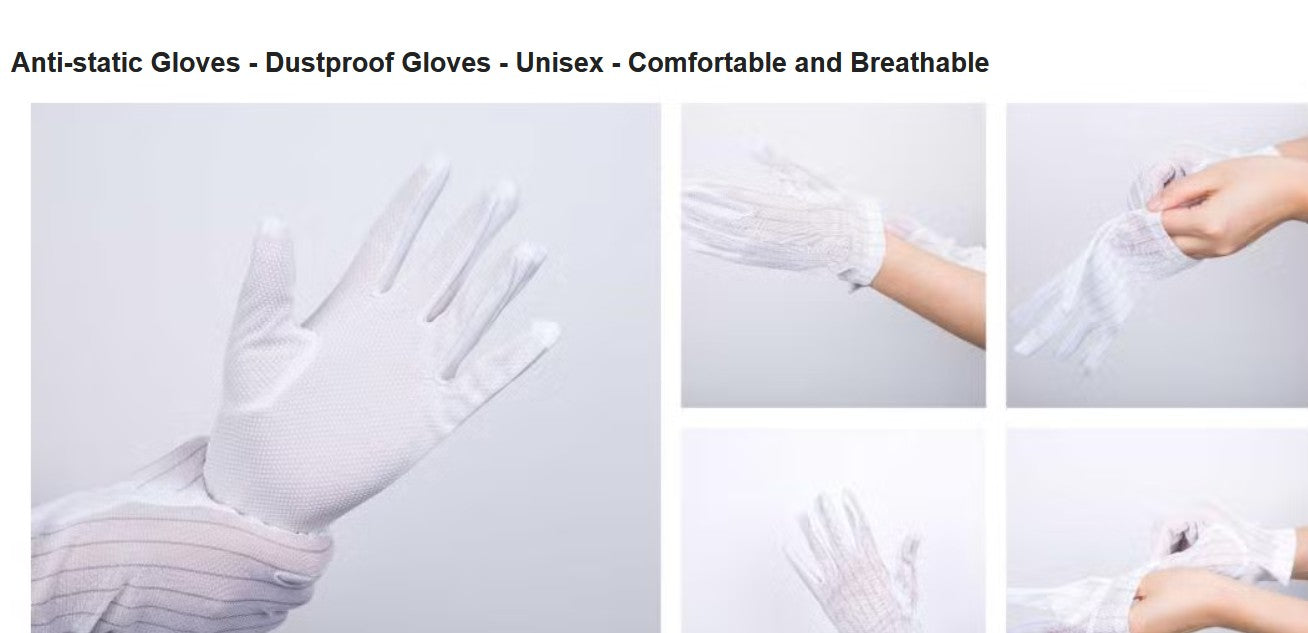 Lady White Anti-Slip Sterile Safety Gloves – Non-Static B2B Manufacturing Supply