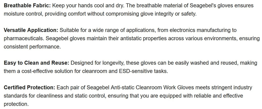 Mens PPE Carbon Fiber Anti-Static Lab Protective Gloves – Bulk B2B Safety Supply