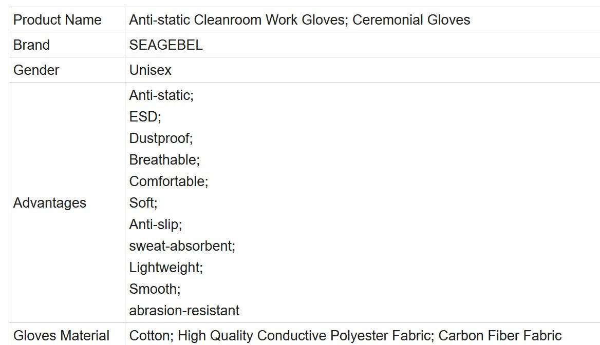 Mens PPE Carbon Fiber Anti-Static Lab Protective Gloves – Bulk B2B Safety Supply