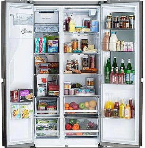 LG 36 Inch 27.1 cu. ft. InstaView Standard-Depth Side-by-Side Refrigerator, Stainless Steel - LRSOS2706S