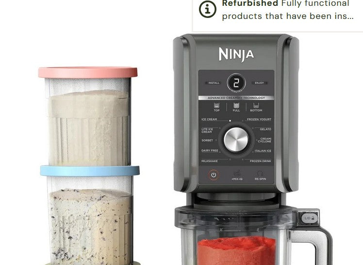 Ninja CREAMi XL Deluxe Ice Cream  Frozen Treat Maker - CN551CCO