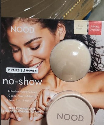 Nipple Covers NOOD No-Show 2-Pack - Reusable Matte Silicone Pasties for Backless Dresses & Swimwear - Seamless & Waterproof