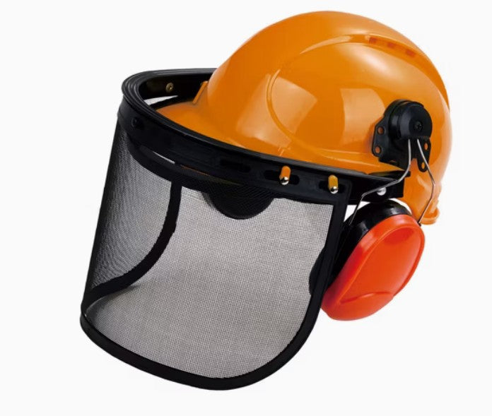 Adjustable Safety Helmet | Bump Cap with Visor & Ear Muffs for Construction, Woodworking