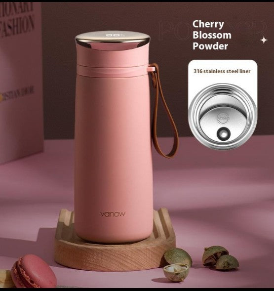 Vanow Smart Insulation Cup – Large Capacity Stainless Steel Inner Pot, Temperature Display