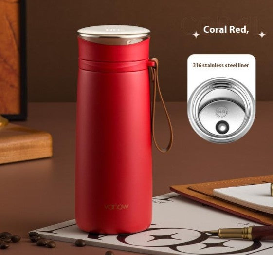 Vanow Smart Insulation Cup – Large Capacity Stainless Steel Inner Pot, Temperature Display