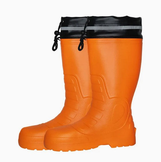 Orange Non-Slip Waterproof EVA Safety Boots – Lightweight Anti-Snow Toe Cap | 5★ B2B Rated, MOQ 1000+