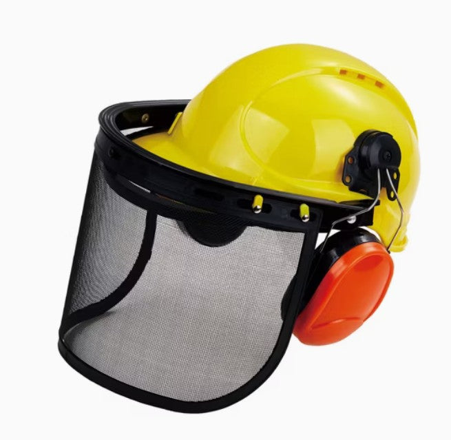 Adjustable Safety Helmet | Bump Cap with Visor & Ear Muffs for Construction, Woodworking