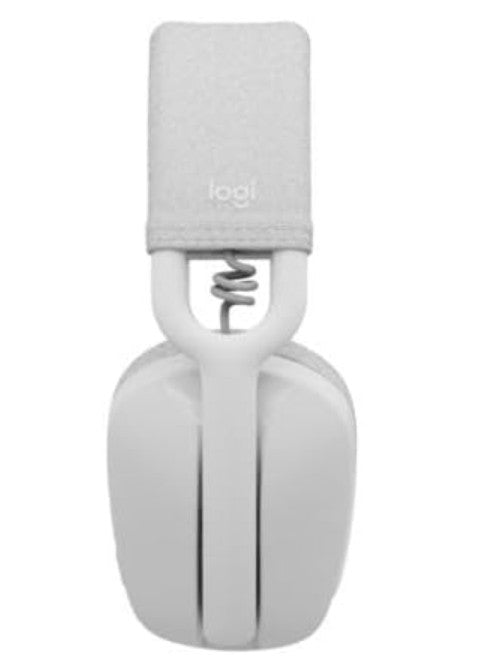 Logitech Zone Vibe 100 Lightweight Wireless Over Ear Headphones with Noise Canceling Microphone, Advanced Multipoint Bluetooth Headset, Works with Teams, Google Meet, Zoom, Mac/PC - Off White