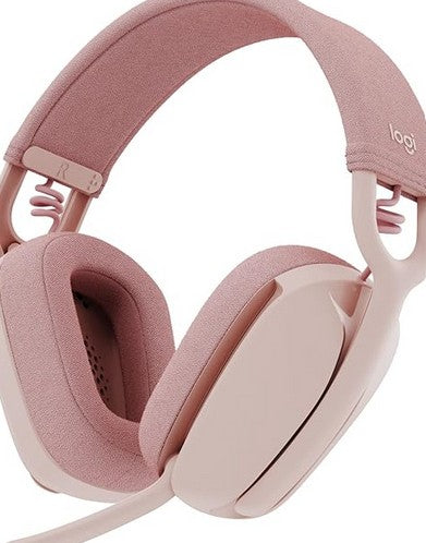 Logitech Zone Vibe 100 Lightweight Wireless Over Ear Headphones with Noise Canceling Microphone, Advanced Multipoint Bluetooth Headset, Works with Teams, Google Meet, Zoom, Mac/PC - Off White